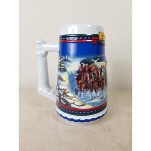Budweiser Beer Stein Mug Guiding the Way Home 2002 Handcrafted Brazil Ceramarte
